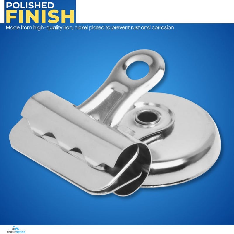 1InTheOffice Bulldog Clips 1.5 Inch - Heavy Duty Refrigerator Magnetic Clips - 1.3" (18 Pack) - Image 4